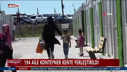 194 aile konteyner kente yerleştirildi