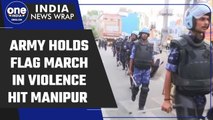 Manipur: Indian Army conducts flag march in violence-hit area | Oneindia News