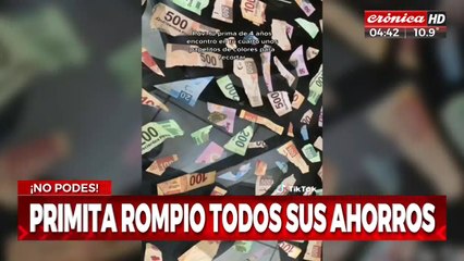 Nena quería papelitos de colores... ¡y rompió todos los billetes!