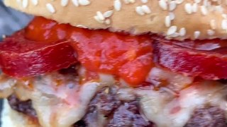 Smoked Pizza Burgers Recipe - Over The Fire Cooking by Derek Wolf