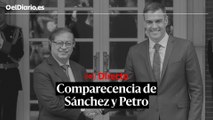 Pedro Sánchez comparece junto al presidente de Colombia, Gustavo Petro