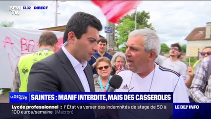 Saintes: "Il faut qu'Emmanuel Macron tienne compte de tout ce bruit qui est fait" affirme un manifestant