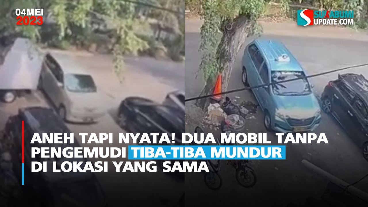 Aneh Tapi Nyata! Dua Mobil Tanpa Pengemudi Tiba-Tiba Mundur di Lokasi yang Sama