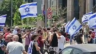 Today's Demonstration in Tel Aviv 04.05.23 , Azrieli Center, Government Building