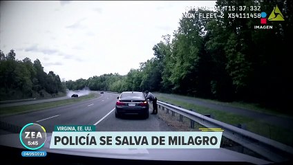 VIDEO: Policía se salva de ser aplastado por un automóvil en Virginia