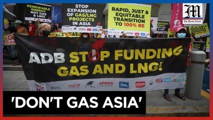 Protest against fuel gas expansion at ADB