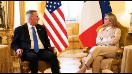 Lo speaker Kevin McCarthy in visita a Roma ricevuto da Meloni