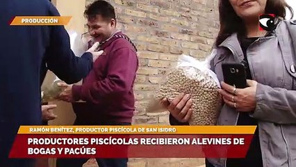 Misiones | Entregaron alevinos de bogas y pacúes y alimento balanceado a productores piscícolas