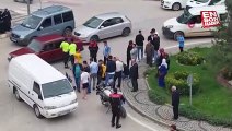 Bursa'da minibüsle çarpışan motosikletli polis hastaneye kaldırıldı