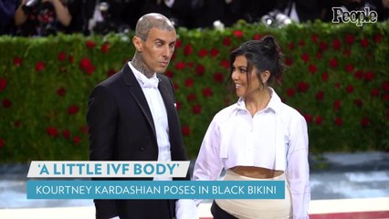 Kourtney Kardashian Shares Photo of Her 'IVF Body' as She Lounges Outside in Bikini