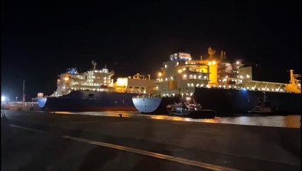 La nave gasiera Kalymnos ? arrivata a Piombino