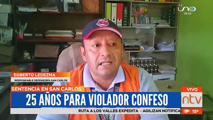 25 años de carcel para violador confeso
