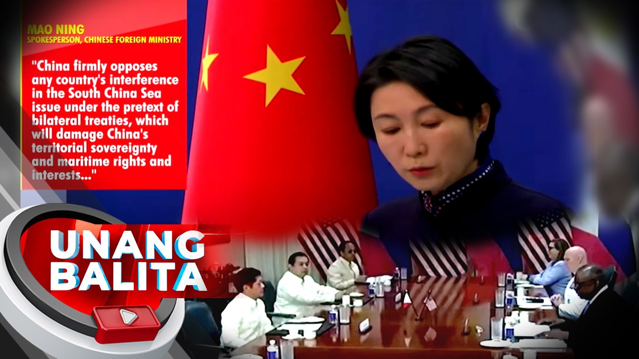 China, pumalag sa umano'y pakikialam sa isyu sa South China Sea gamit ang bilateral treaties gaya ng US-PHL mutual defense treaty | UB