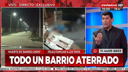 Lluvia de balas por la noche: pelea familar a los tiros