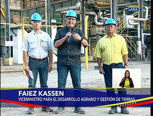 Más de 192 mil toneladas de azúcar son producidas por la  Azucarera ''La Pastora'' del Edo. Lara