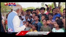 PM Modi Interacts With Children In Kalaburagi _ Karnataka Polls 2023 _ V6 Teenmaar