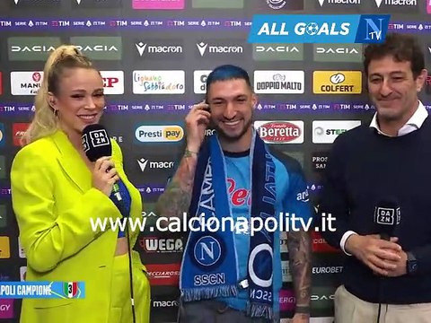 Napoli campione d'Italia 4/5/23 intervista Matteo Politano