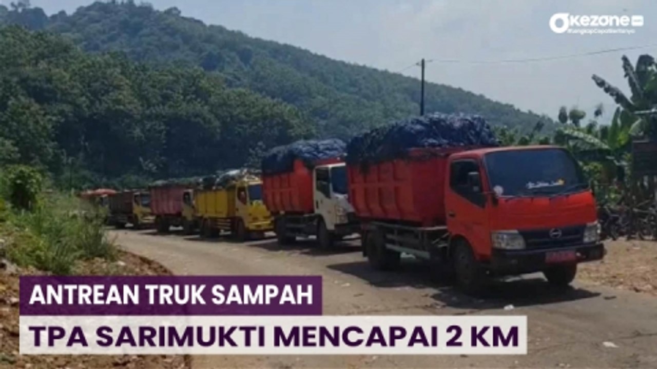Antrean Truk Sampah di TPA Sarimukti, Sopir Harus Menginap Akibat Alat Berat Rusak