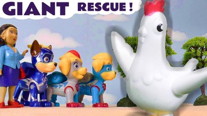 Paw Patrol Toys Rescue Story With A Giant Chickaletta Cartoon for Kids