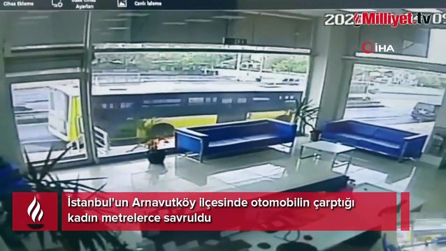 Yer: İstanbul! Otomobilin çarptığı kadın metrelerce savruldu