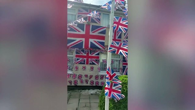 Royal enthusiast decorates house with over 100 Union Jack flags to celebrate coronation