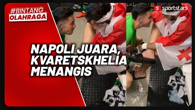 Momen Emosional Khvicha Kvaratskhelia Menangis Usai Napoli Juara Liga Italia
