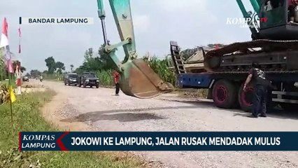 Begini Kondisi Jalan Rusak Rumbia Lampung Tengah yang sedang Dikebut