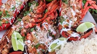 Coal Roasted Baja Lime Lobster Recipe! - Over The Fire Cooking by Derek Wolf