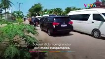 Gak Pakai Heli, Mobil RI 1 Terjang Jalan Rusak di Lampung