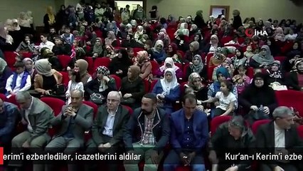 Kur'an-ı Kerim'i ezberlediler, icazetlerini aldılar