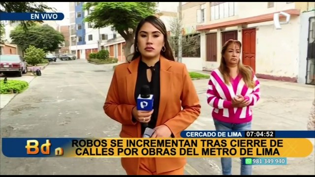 Cercado de Lima: Robos se incrementan tras cierre de calles por obras del Metro de Lima
