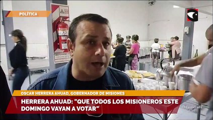 Herrera Ahuad: "Que todos los misioneros este domingo vayan a votar"