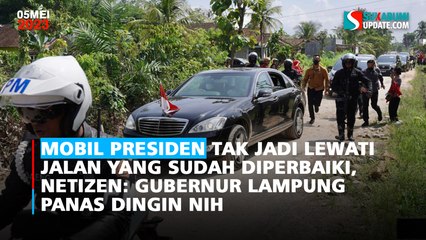 Mobil Presiden Tak Jadi Lewati Jalan Yang Sudah Diperbaiki, Netizen: Gubernur Lampung Panas Dingin nih