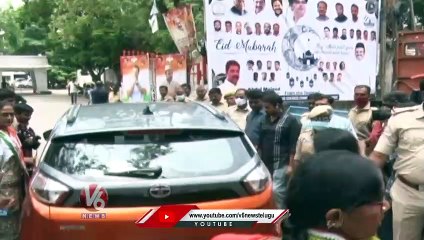 BJP Corporator Arrested At Gandhi Bhavan Over Protest Against Congress, Fires On Police _ V6 News