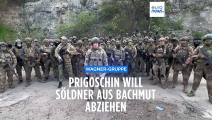 "Wo ist die Munition?" Wagner-Chef Prigoschin droht mit Abzug seiner Söldner aus Bachmut am 10. Mai