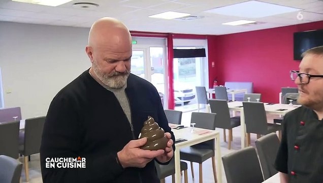 Ca me donne envie de m'enfuir : Philippe Etchebest choqué par un énorme caca dans Cauchemar en Cuisine