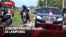 Usai Tinjau Kondisi Jalan, Jokowi Salat Jumat di Masjid Raya Airan Lampung
