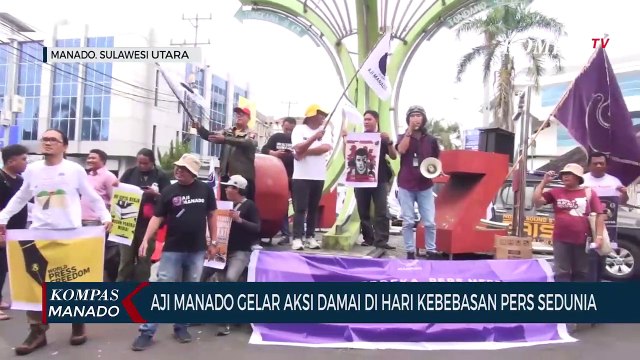Dalam Rangka Hari Kebebasan Pers Sedunia, AJI Manado Gelar Aksi Damai