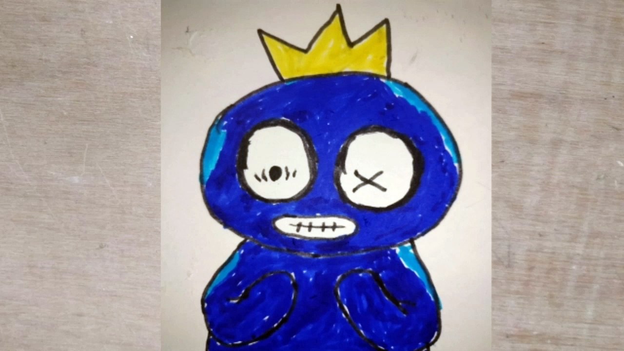 Rainbow friends Blue characters drawing