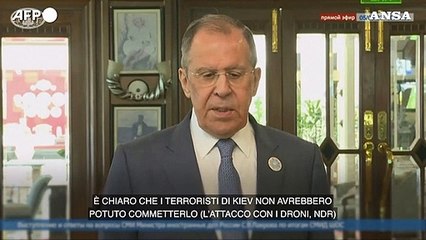 Russia, Lavrov: "Risponderemo con passi concreti ad attacco con droni al Cremlino"