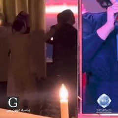 رقص حسام حبيب في كواليس حفل روائع الموجي