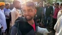 जाट क्षेत्र के लालपुरा गांव के ग्रामीणों ने चोर को रंगे हाथ पकड़ कर पुलिस को किया सुपुर्द