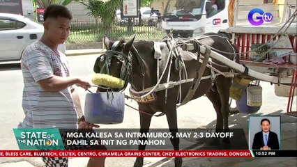 Mga kalesa sa Intramuros, may 2-3 day-off dahil sa init ng panahon | SONA