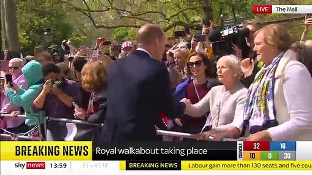 BREAKING The King, the Prince and Princess of Wales are greeting royal fans along The Mall ahead of the coronation tomorrow.