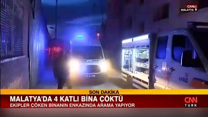 Malatya'da ağır hasarlı bina yıkıldı