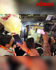 ढोल ताशांच्या गजरात पवारांचं पुण्यातील घरी स्वागत