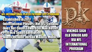 Vikings Sign OLB Junior Aho Via NFL International pathway||minnesota Vikings Claim press Man Slot CB