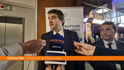 Infrastrutture, Fitto "Serve utilizzare le risorse in modo efficace"