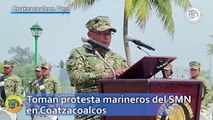 Toman protesta marineros del SMN en Coatzacoalcos