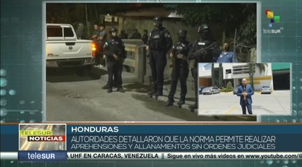 Congreso hondureño extiende estado de excepción